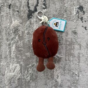 NWT Jellycat Amuseables Coffee Bean Bag Charm